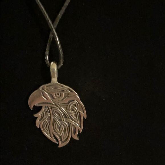 Boho Celtic Eagle Cord Necklace - Picture 3 of 4
